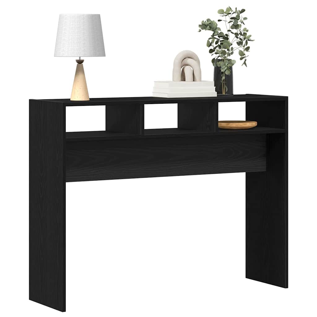 Tavolo consolle Rovere nero 105 x 30 x 80 cm Legno multistrato
