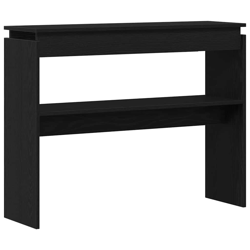 Tavolo consolle Rovere nero 80 x 30 x 102 cm Legno multistrato