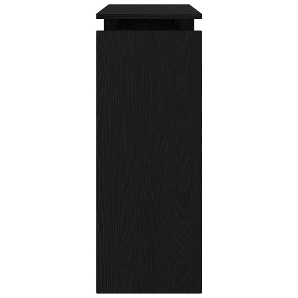 Tavolo consolle Rovere nero 80 x 30 x 102 cm Legno multistrato