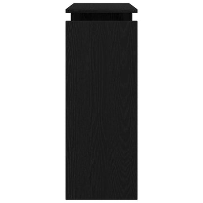 Tavolo consolle Rovere nero 80 x 30 x 102 cm Legno multistrato