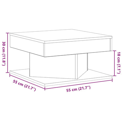 Tavolino da salotto Rovere Nero 57 x 57 x 30 cm