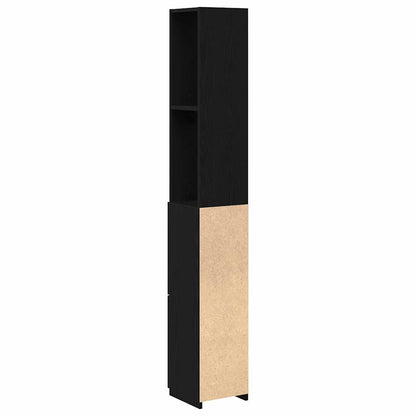 Mobile da Bagno Rovere Nero 25 x 25 x 170 cm | homemem39
