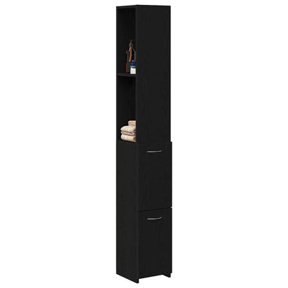 Mobile da Bagno Rovere Nero 25 x 25 x 170 cm | homemem39