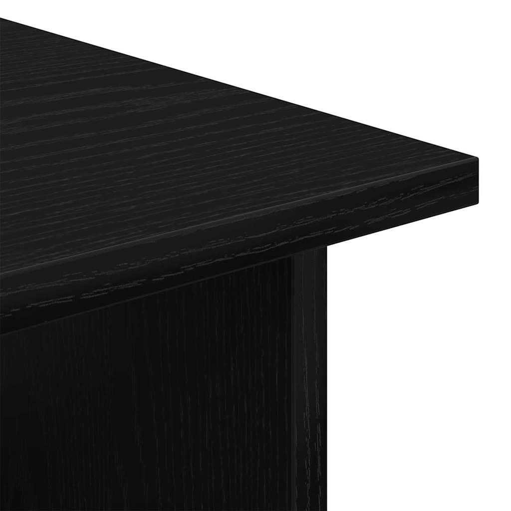 Mobile con Ruote Rovere Nero 60 x 45 x 55 cm Legno multistrato | homemem39