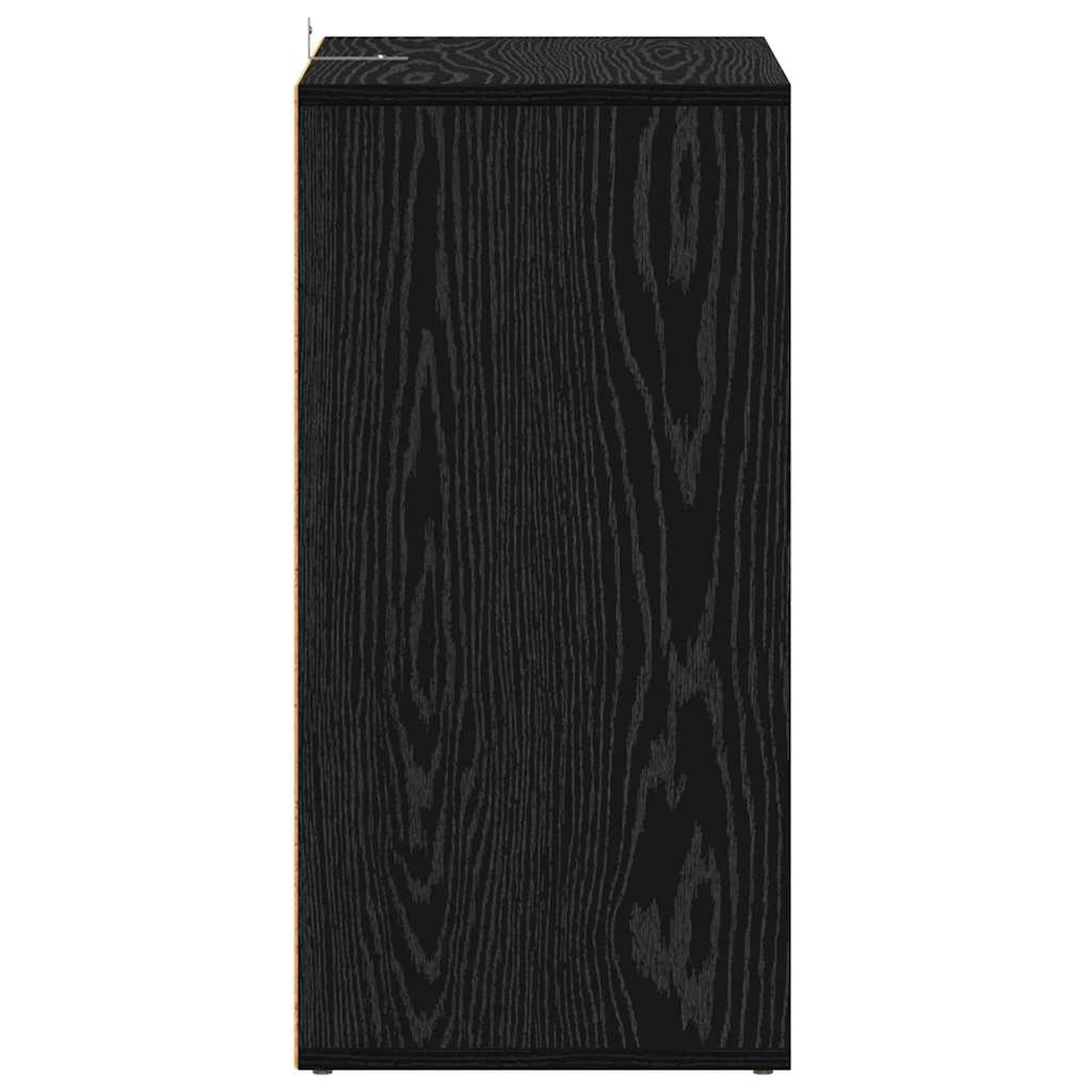 Scarpiera Rovere nero 60 x 35 x 70 cm Legno multistrato