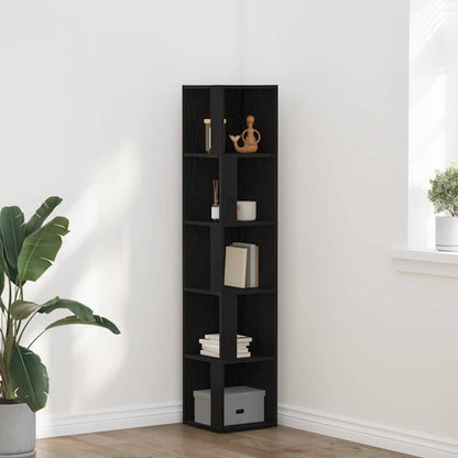 Mensole angolari Rovere Nero 33 x 33 x 164,5 cm | homemem39