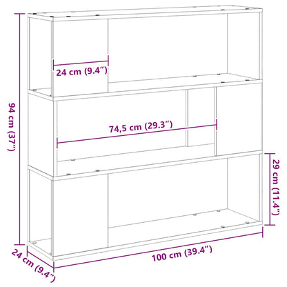 Set mobile TV Rovere Nero 100 x 24 x 94 cm Legno multistrato