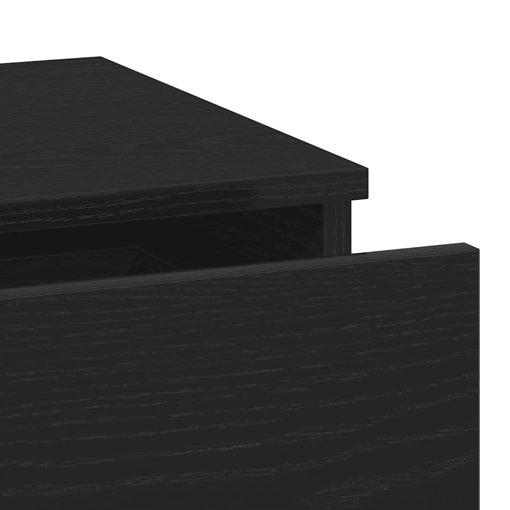 Armadio da Notte Rovere Nero 40 x 35 x 65 cm Legno multistrato | homemem39