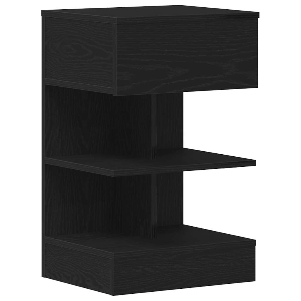 Armadio da Notte Rovere Nero 40 x 35 x 65 cm Legno multistrato | homemem39
