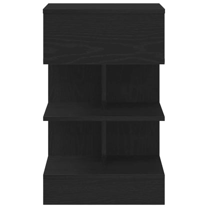 Armadio da Notte Rovere Nero 40 x 35 x 65 cm Legno multistrato | homemem39