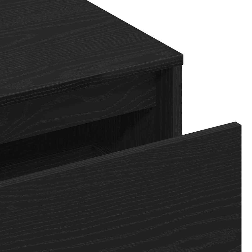 panchina con cassetto Nero 80 x 40 x 45 cm Legno multistrato
