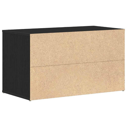 panchina con cassetto Nero 80 x 40 x 45 cm Legno multistrato