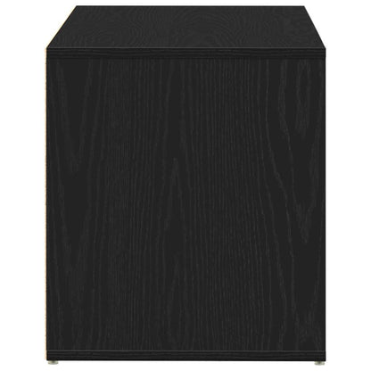 panchina con cassetto Nero 80 x 40 x 45 cm Legno multistrato
