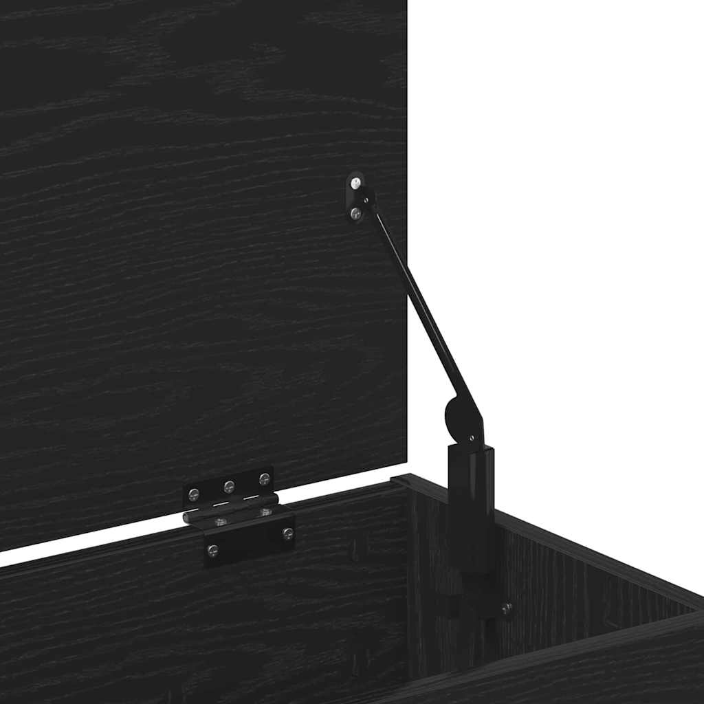 Panca per scarpe Rovere Nero 60 x 30 x 45 cm Legno multistrato