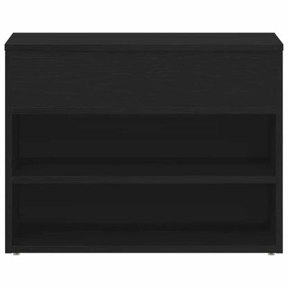 Panca per scarpe Rovere Nero 60 x 30 x 45 cm Legno multistrato