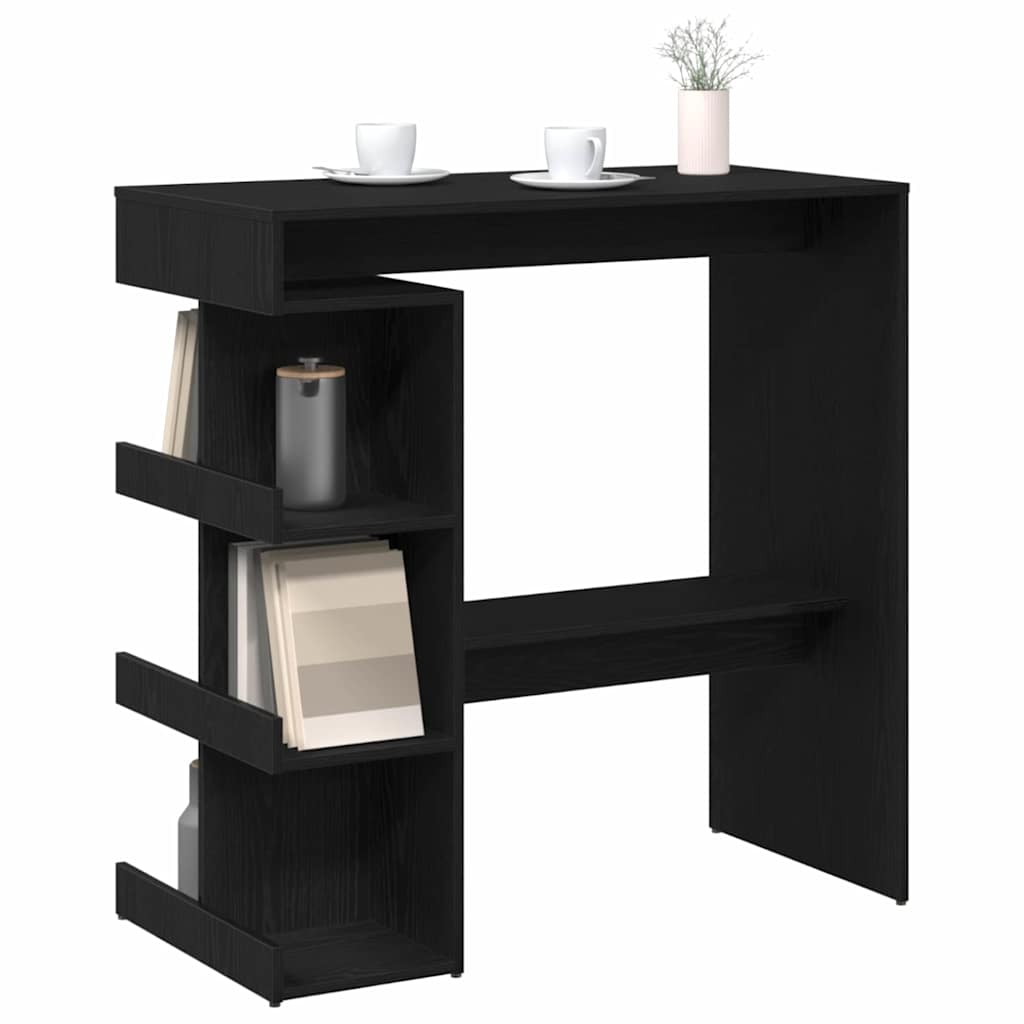 Tavolo da bar Rovere nero 100 x 48 x 101.5 cm Legno multistrato