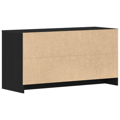 Mobile TV Rovere Nero 102 x 37,5 x 52,5 cm Legno multistrato