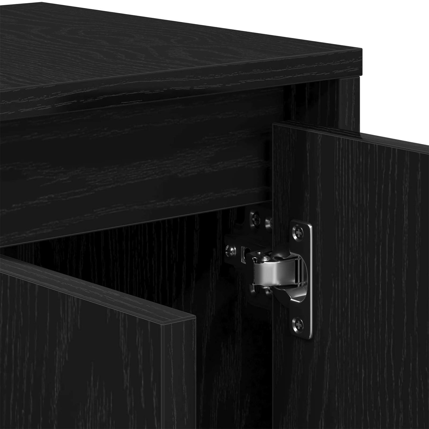 Mobile TV Rovere Nero 120 x 30 x 40,5 cm Legno multistrato