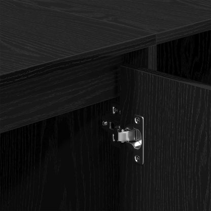 Mobile TV 130 x 35 x 50 cm Rovere Nero Legno ingegnerizzato