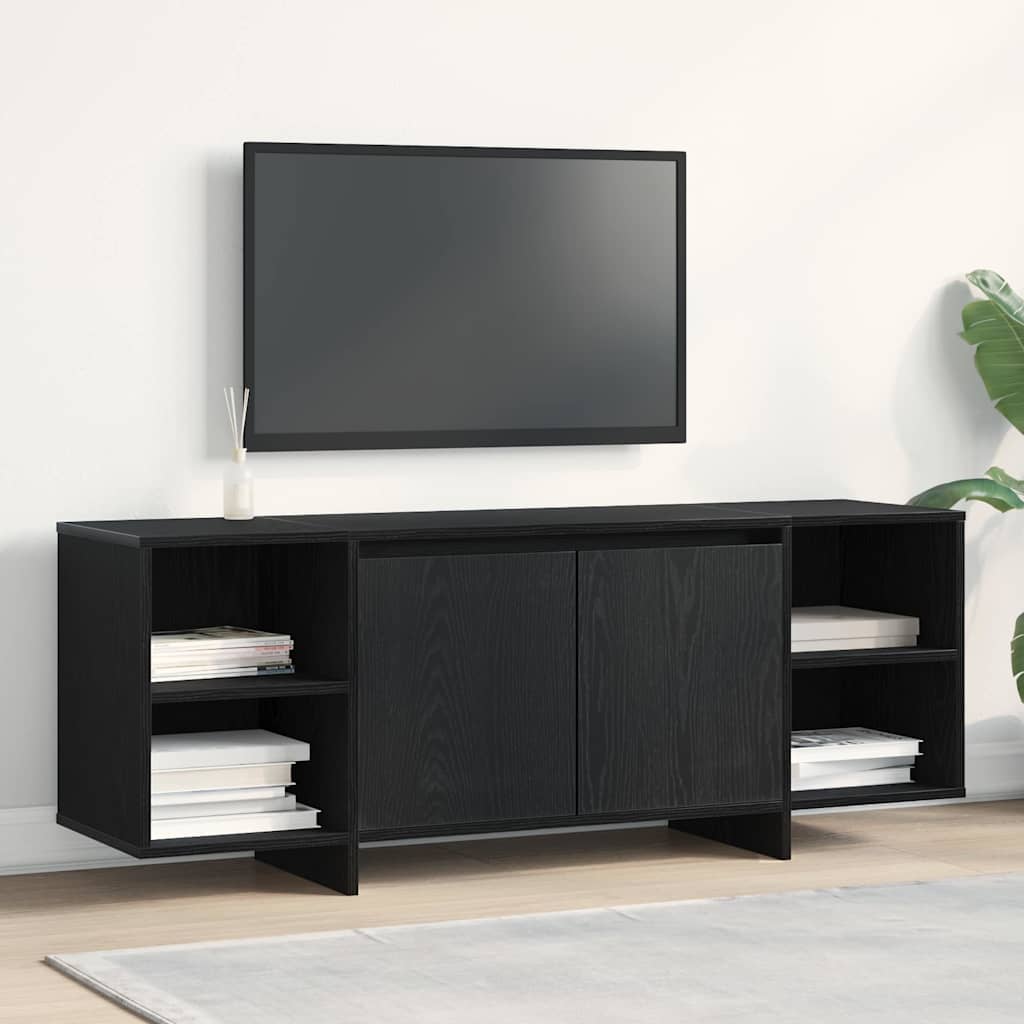 Mobile TV Rovere Nero 120 x 30 x 40,5 cm Legno multistrato