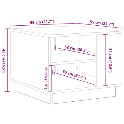 Tavolino da salotto Rovere Nero 55 x 55 x 42 cm | homemem39