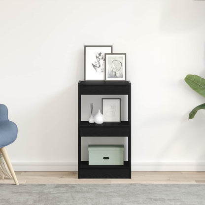 Armadio per Libri Rovere Nero 40 x 30 x 71,5 cm