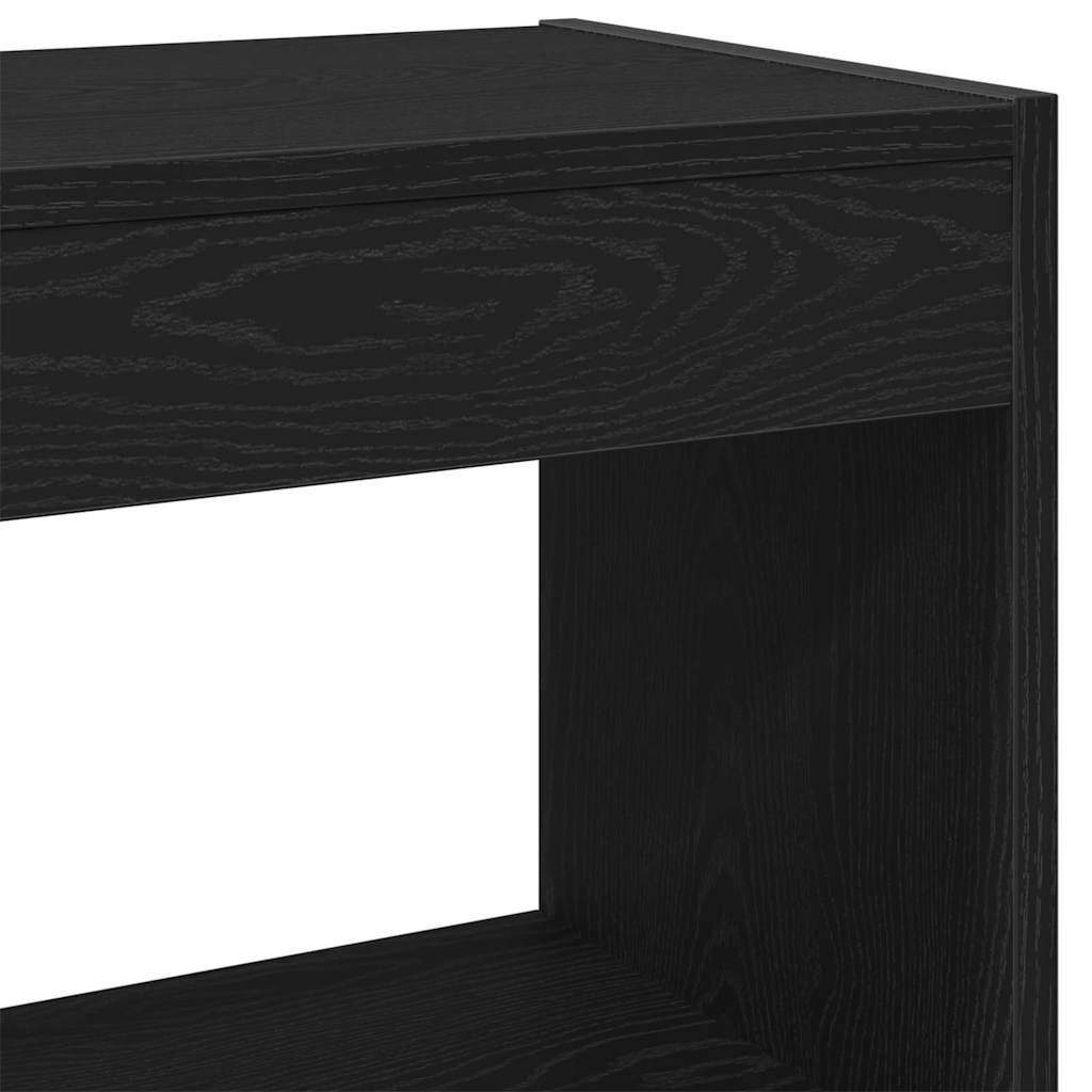 Armadio per Libri 2 pcs Rovere Nero 80 x 30 x 72 cm