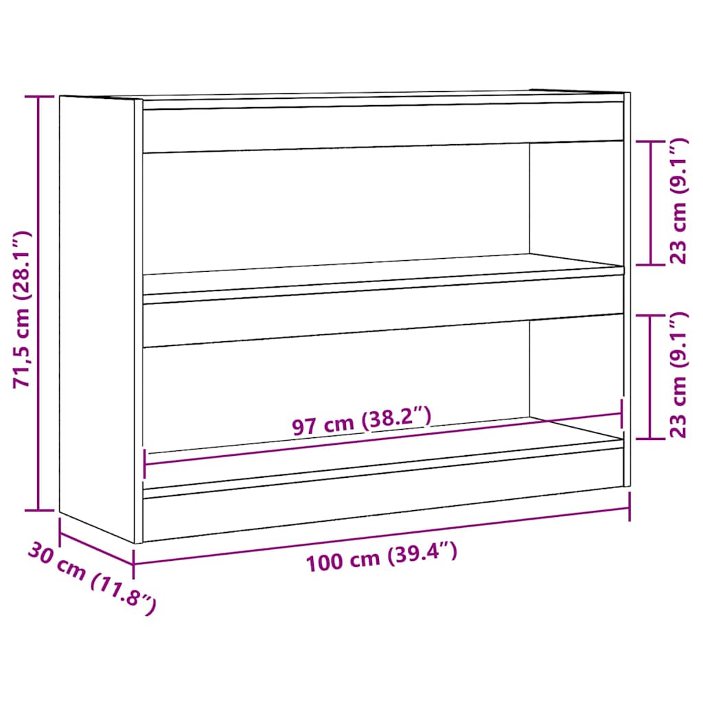 Libreria Legno vecchio 100 x 30 x 72 cm Legno multistrato | homemem39