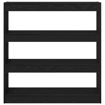 Armadio per Libri Rovere Nero 100 x 30 x 103 cm