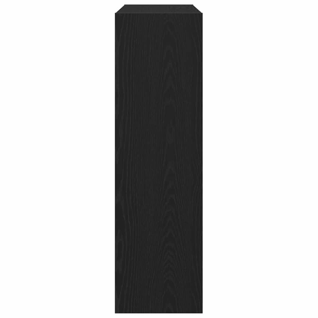 Armadio per Libri Rovere Nero 100 x 30 x 103 cm