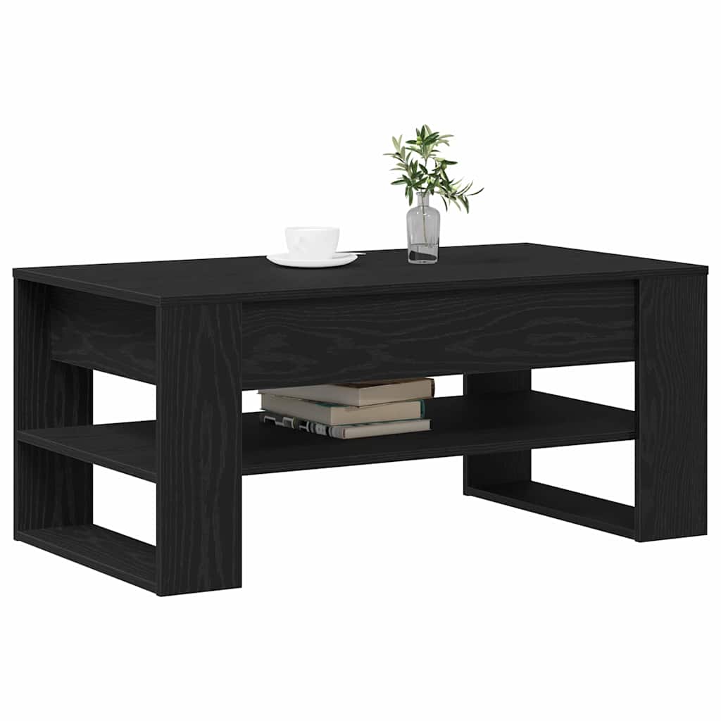 Tavolino da salotto Rovere nero 102 x 55 x 45 cm