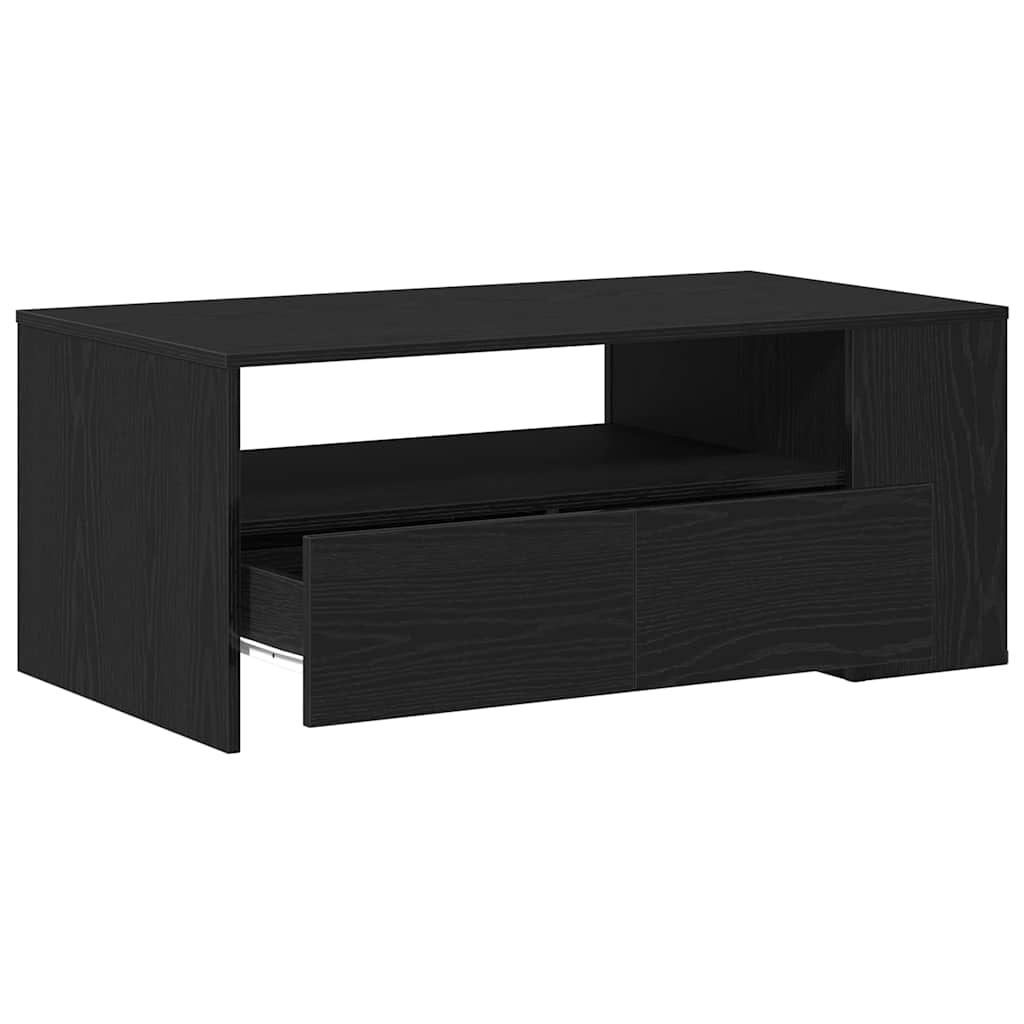 Tavolino da salotto with Drawer Rovere nero 102 x 55 x 43,5 cm