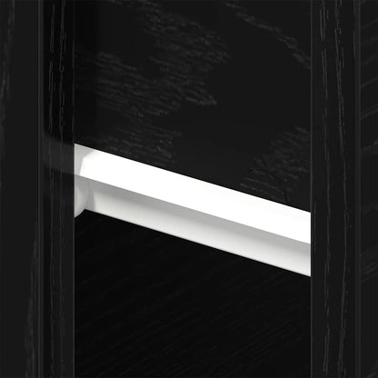 Armadio da Notte Rovere Nero 46 x 30 x 30 cm Legno multistrato | homemem39