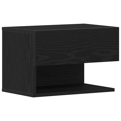 Armadio da Notte Rovere Nero 46 x 30 x 30 cm Legno multistrato | homemem39