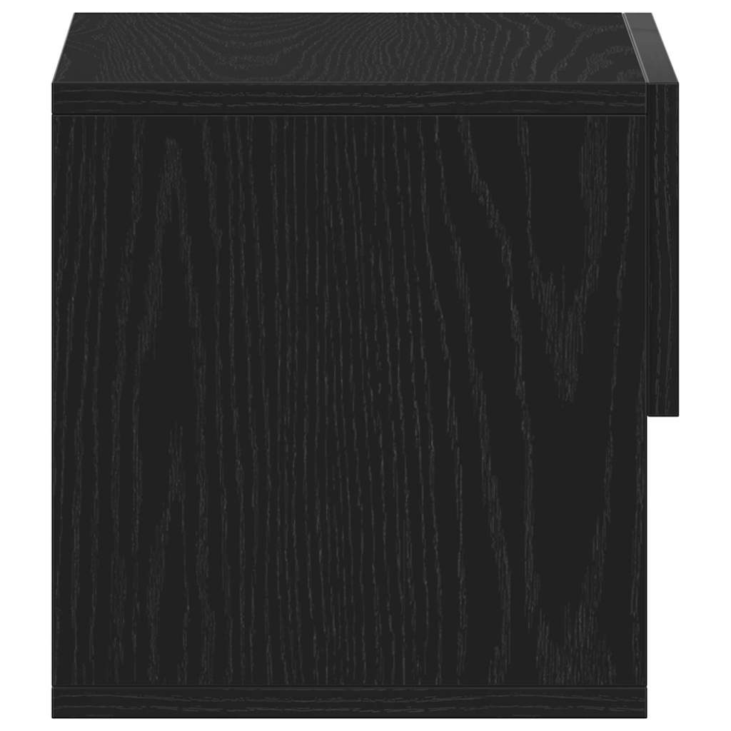 Armadio da Notte Rovere Nero 46 x 30 x 30 cm Legno multistrato | homemem39