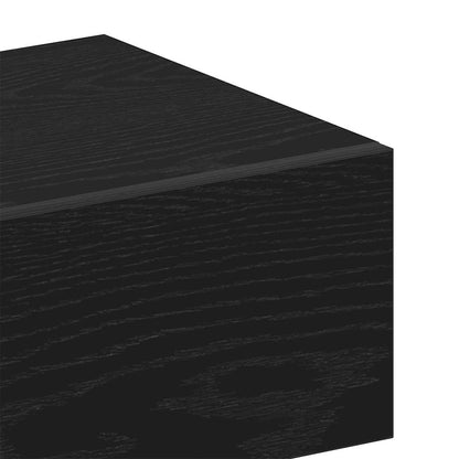 Armadio da Notte con cassetto 2 pcs Rovere Nero 46 x 30 x 30 cm | homemem39
