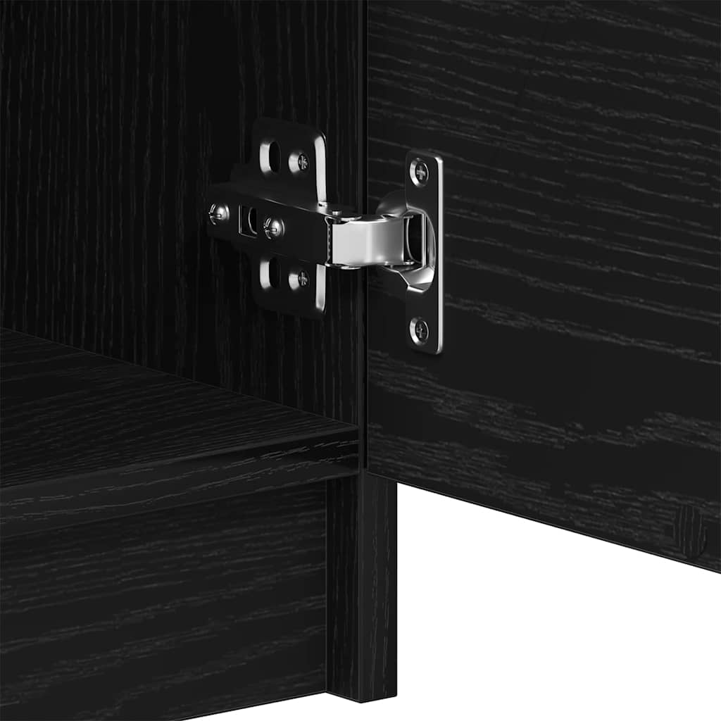 Credenza con cassetto Nero 60 x 30 x 70 cm Legno multistrato