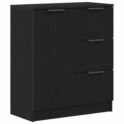 Credenza con cassetto Nero 60 x 30 x 70 cm Legno multistrato