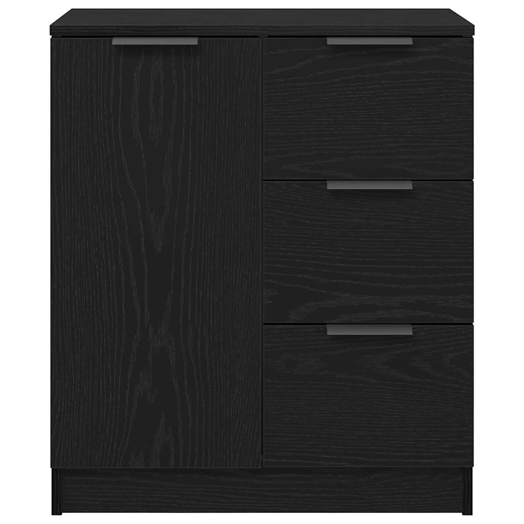 Credenza con cassetto Nero 60 x 30 x 70 cm Legno multistrato