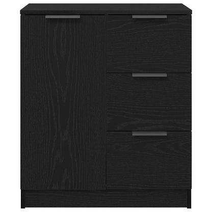 Credenza con cassetto Nero 60 x 30 x 70 cm Legno multistrato