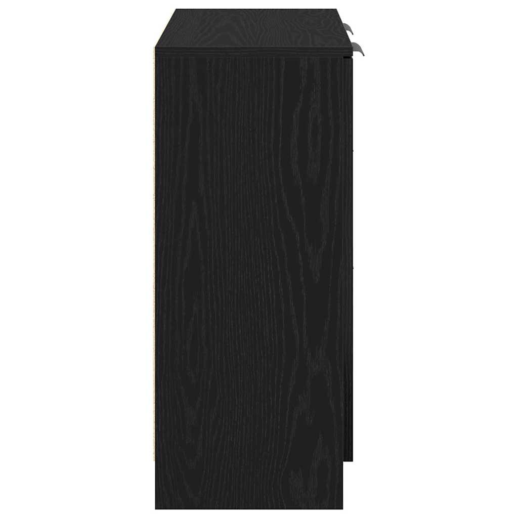 Credenza con cassetto Nero 60 x 30 x 70 cm Legno multistrato