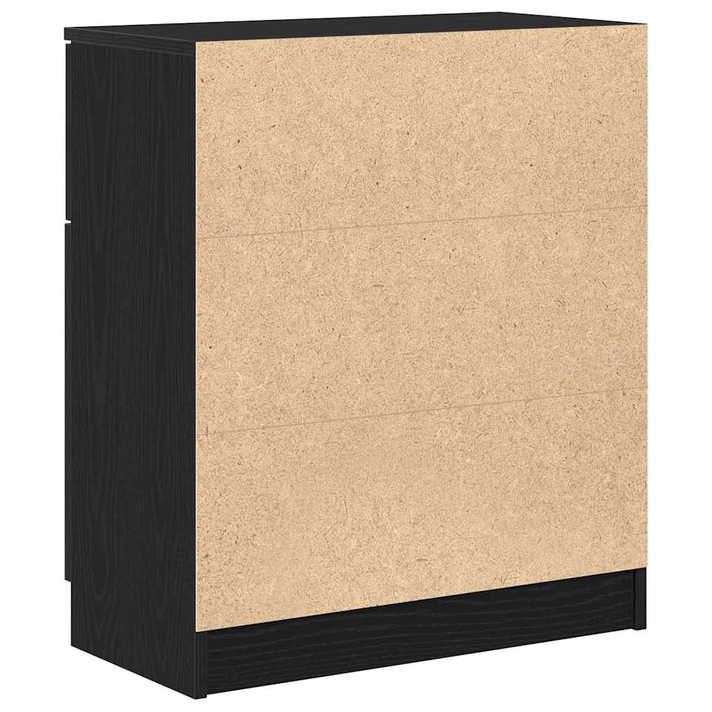 Credenza con cassetto Nero 60 x 30 x 70 cm Legno multistrato