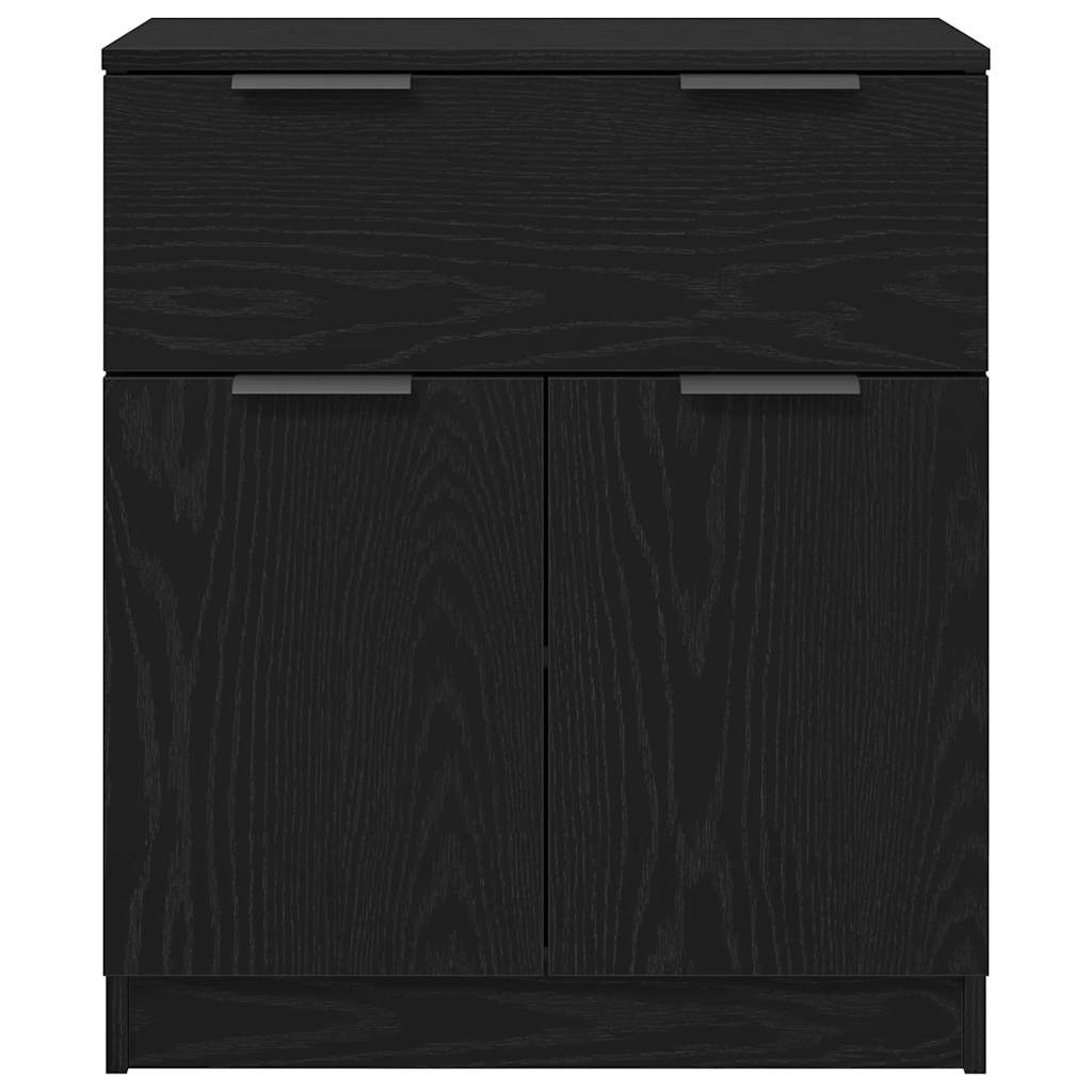 Credenza con cassetto Nero 60 x 30 x 70 cm Legno multistrato