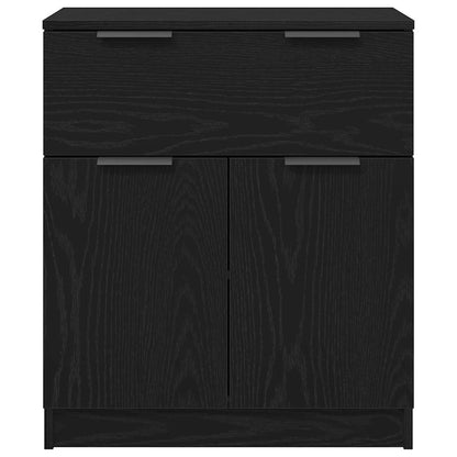 Credenza con cassetto Nero 60 x 30 x 70 cm Legno multistrato