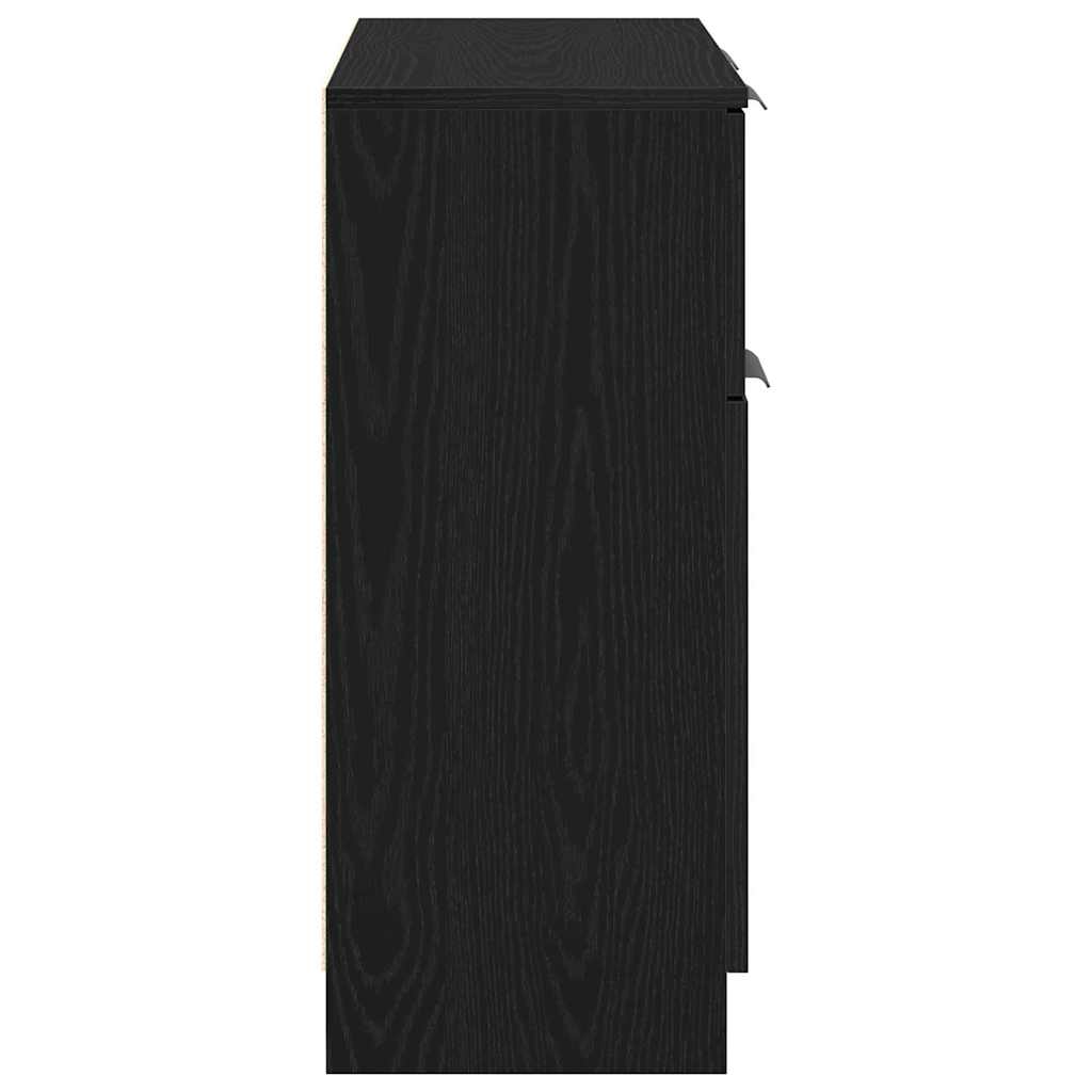 Credenza con cassetto Nero 60 x 30 x 70 cm Legno multistrato