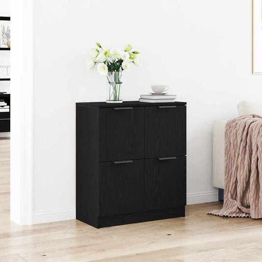 Credenza Nero 60 x 30 x 70 cm Legno multistrato