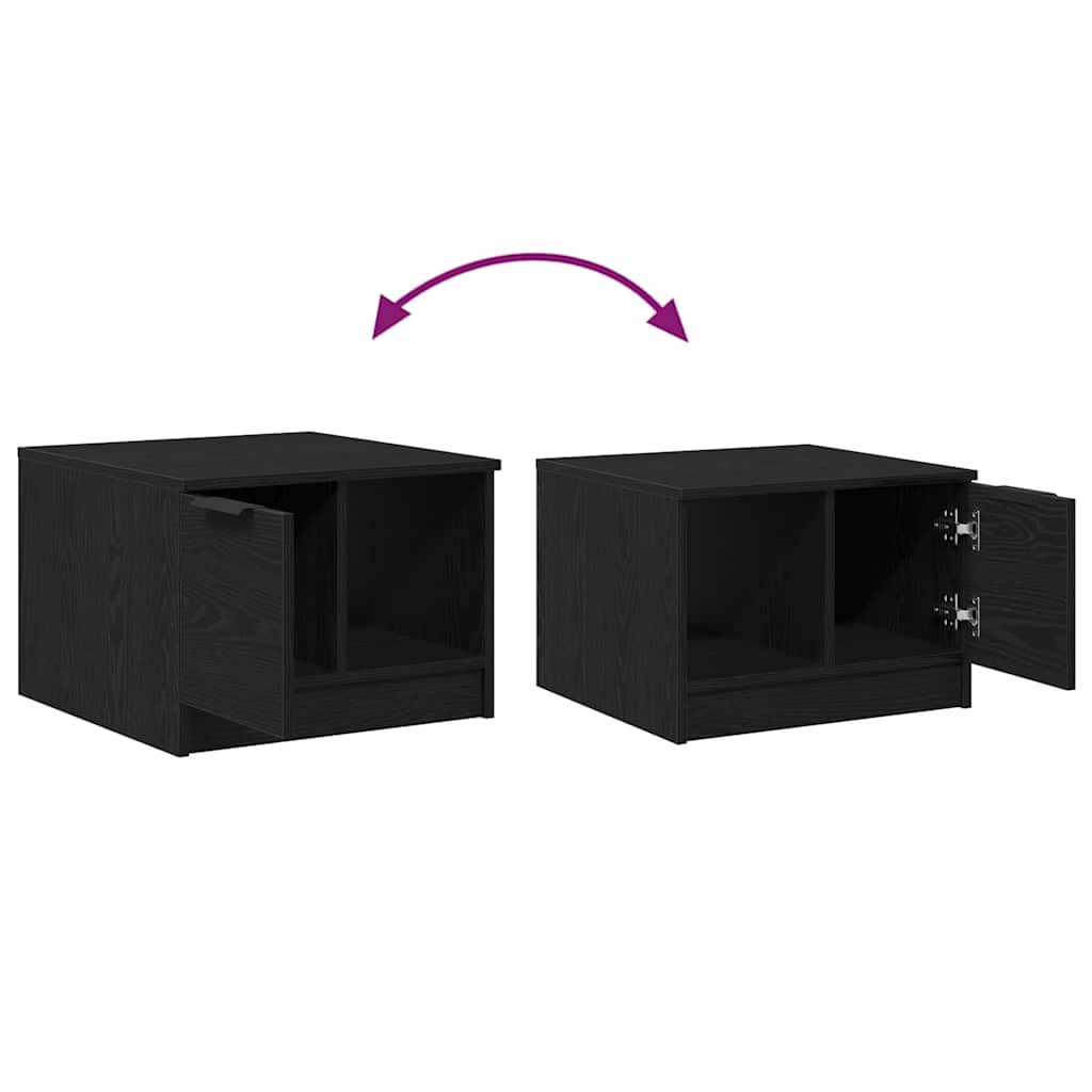 Tavolino da salotto with Drawer Rovere nero 50 x 50 x 36 cm