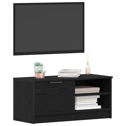 Mobile TV 2 pcs Rovere Nero 80 x 35 x 36,5 cm Legno multistrato