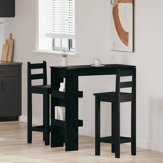 Tavolo Bar da Parete Rovere Nero 102 x 45 x 103,5 cm | homemem39