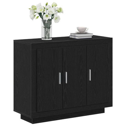 Credenza Rovere Nero 92 x 35 x 75 cm Legno multistrato